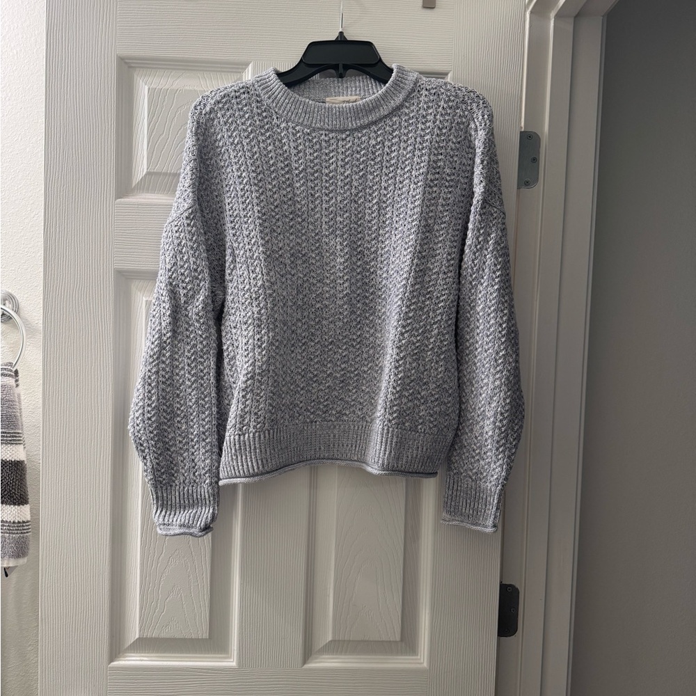 Light Blue Cable Knit Sweater